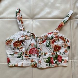 UO Floral Bustier Top